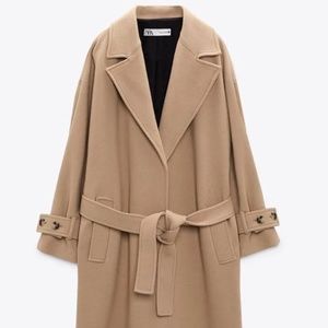 Zara Wool blend belted coat